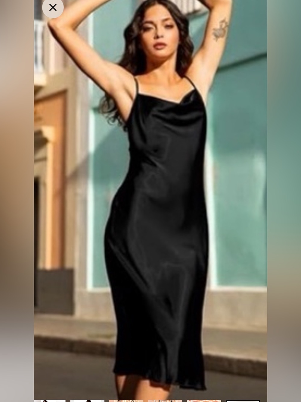 Bebe Satin Slip Dress - Black size small